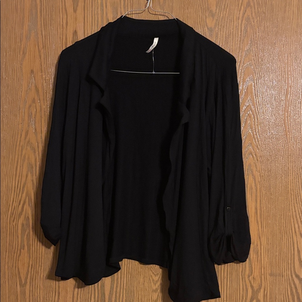 Olivia moon NWOT Elegant Black Women's lightweight Cardigan Size 2X